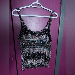 Women's Patterned Strappy Crop Top
